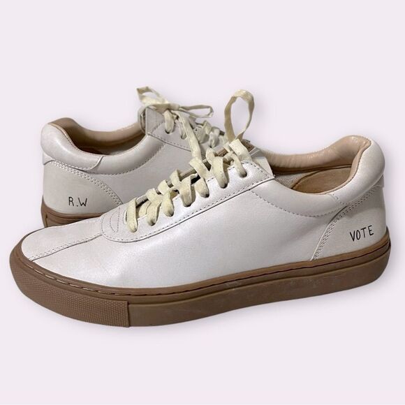 George Esquivel Womens Limited Edition ‘Vote’ Leather Sneakers EU 36.5 US 6.5 - Picture 4 of 12